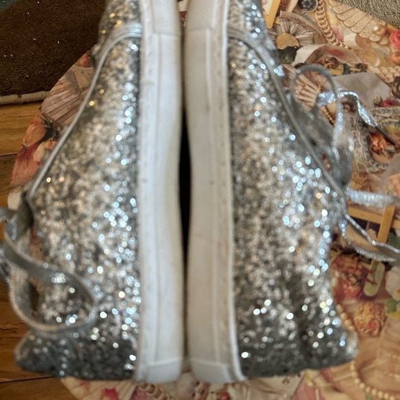 Anna silver glitter sneakers size 6 with silver laces in GUC. - Picture 3 of 6